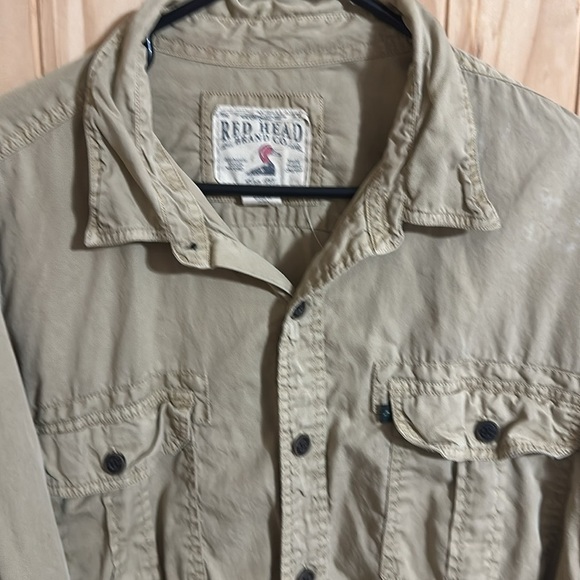 Vintage Redhead Casual Khaki Button-Up Shirt - Picture 4 of 6